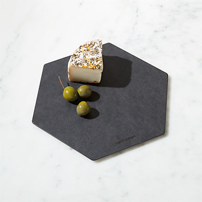 View Epicurean ® Cut-and-Serve Black Paper Composite Hexagon Serving Board details