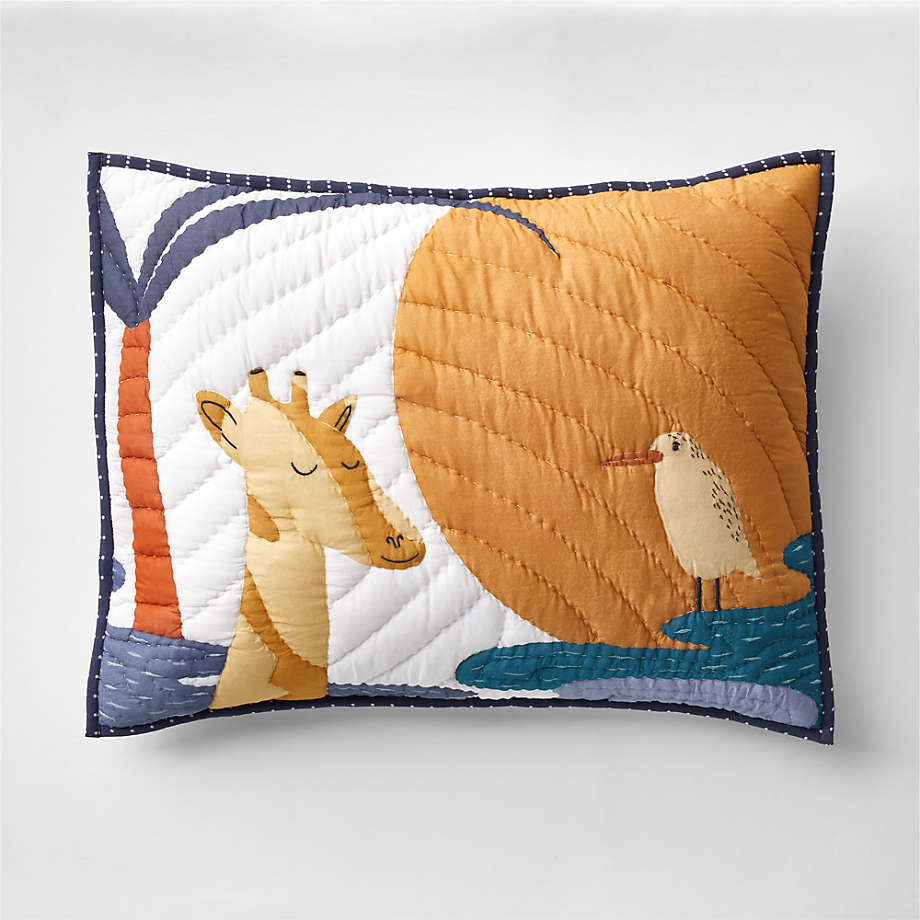 Equator Cotton Voile Reversible Kids Pillow Sham Crate & Kids