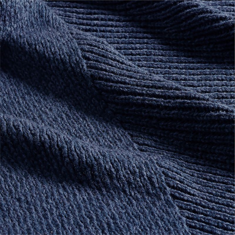 Sweater Knit 70"x55" Deep Indigo Blue Throw Blanket - image 4 of 7