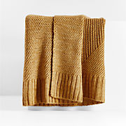 Sweater Knit 70"x55" Tupelo Honey Yellow Throw Blanket