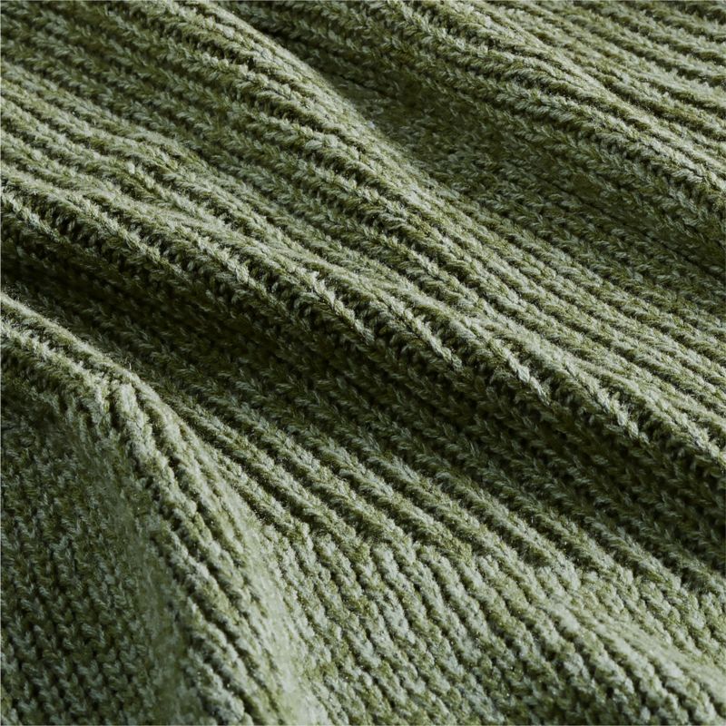 Sweater Knit 70"x55" Verte Green Throw Blanket - image 8 of 10