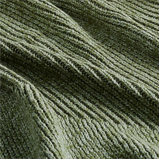 Sweater Knit 70"x55" Verte Green Throw Blanket