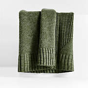 EUROPEAN FLAX ™-Certified Linen Viscose Burnt Green Full/Queen Bed Blanket