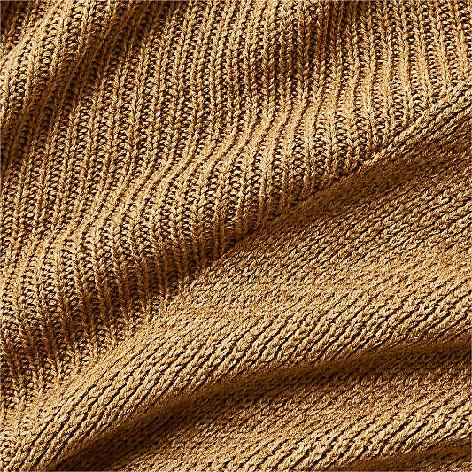 Sweater Knit 70"x55" Camel Tan Throw Blanket