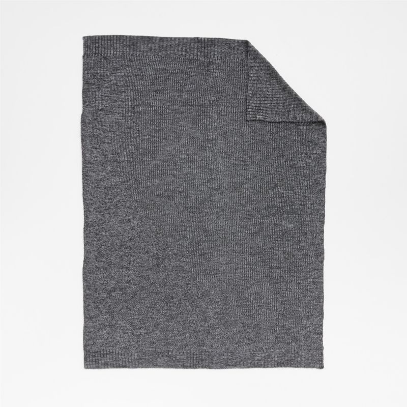 Sweater Knit 70"x55" Storm Grey Throw Blanket - image 4 of 6