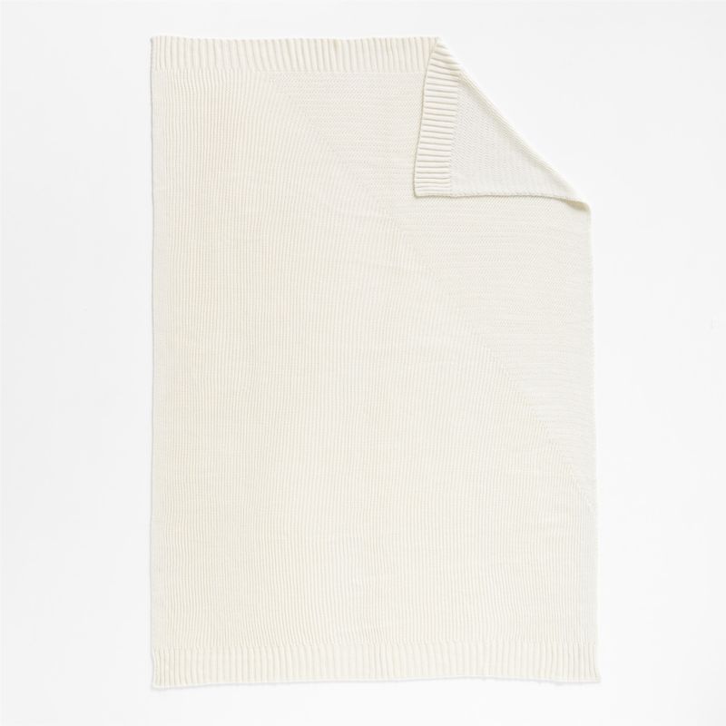 Equinox 70"x55" Cream Sweater Knit Throw Blanket - image 8 of 10