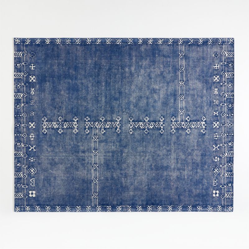 Erria Indigo Rug 8'x10' + Reviews Crate & Barrel