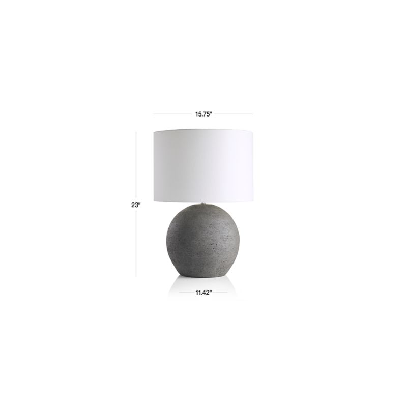 View Esphera Grey Round Table Lamp 26.8" - image 2 of 11