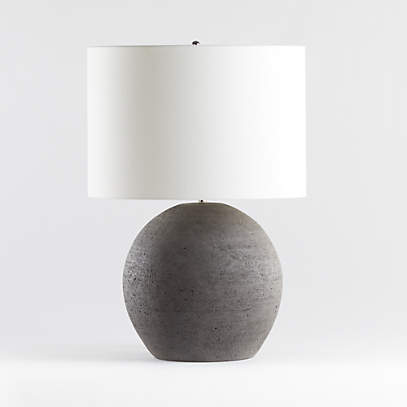 Esphera Grey Round Table Lamp Bedroom, Crate And Barrel Table Lamps Canada