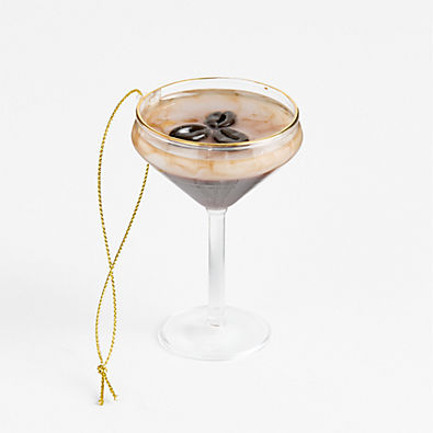 View Espresso Martini Glass Christmas Tree Ornament details