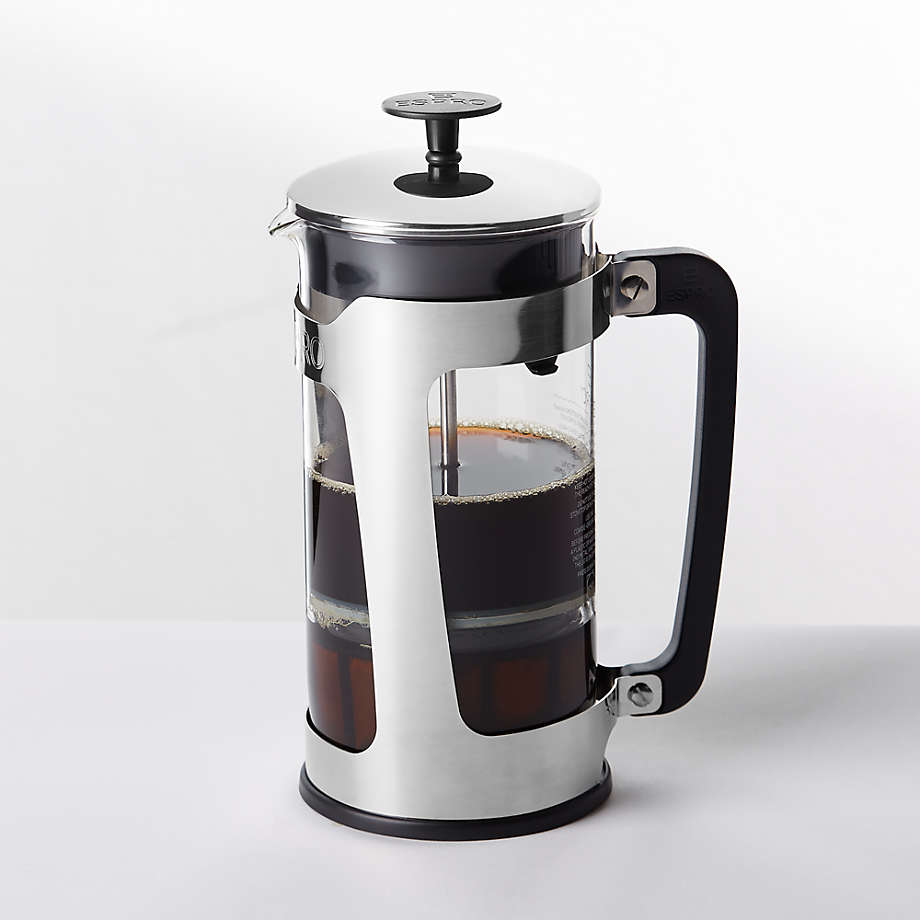 French Press Coffee Maker Glass Stainless Steel Large 32 oz.