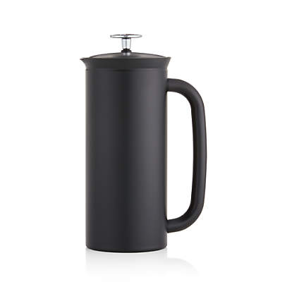 Bodum Chambord Stainless Steel 34-oz. French Press with Walnut Wood Handle | Crate & Barrel