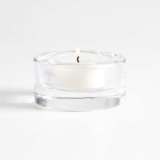 Essential Modern Short Glass Tealight Candle Holder