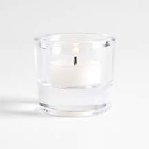 Essential Modern Tall Glass Tealight Candle Holder + Reviews | Crate & Barrel