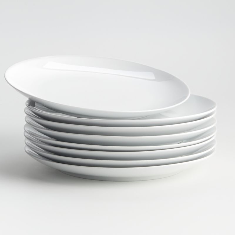 Aspen Coupe Dinner Plates 10.5", Set of Eight + Reviews | Crate & Barrel
