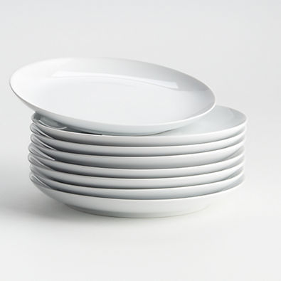 View Aspen Porcelain Coupe Salad Plates, Set of 8 details