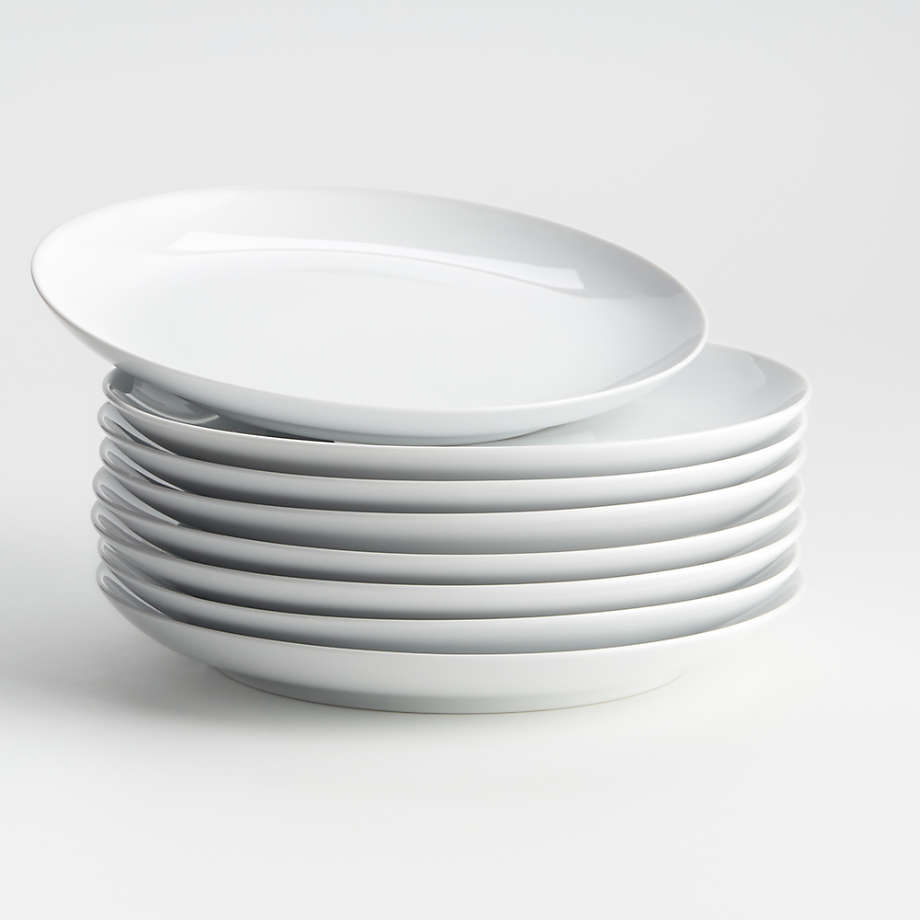 Aspen Coupe Salad Plates 8.5", Set of Eight | Crate & Barrel