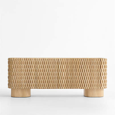 Esselen 78" White Oak Storage Media Console