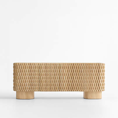 Esselen 78" White Oak Storage Media Console