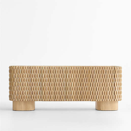 Esselen 78" White Oak Storage Media Console