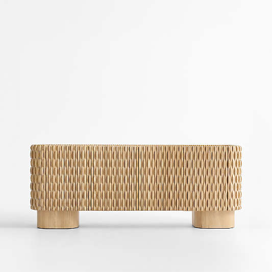 Esselen 78" White Oak Storage Media Console