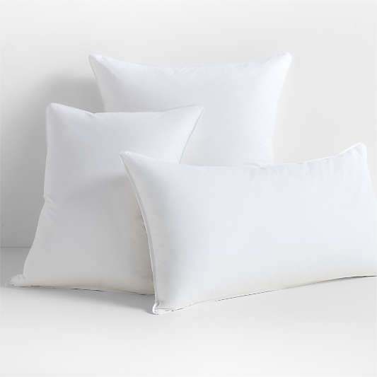 Essential Organic Cotton Down Feather Euro Sham Bed Pillow Insert