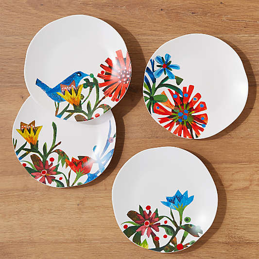 Este Floral Plates, Set of 4