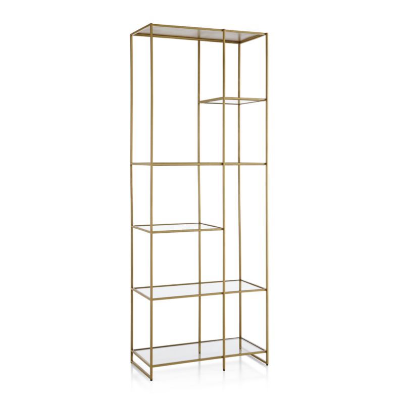 Estelle Brass And Glass Bookcase