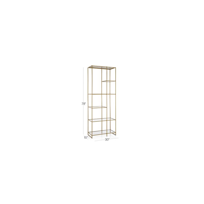 Estelle Brass And Glass Bookcase