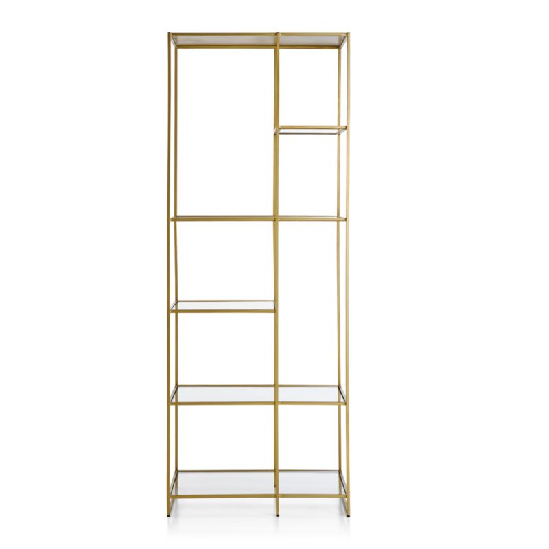 Estelle Brass And Glass Bookcase
