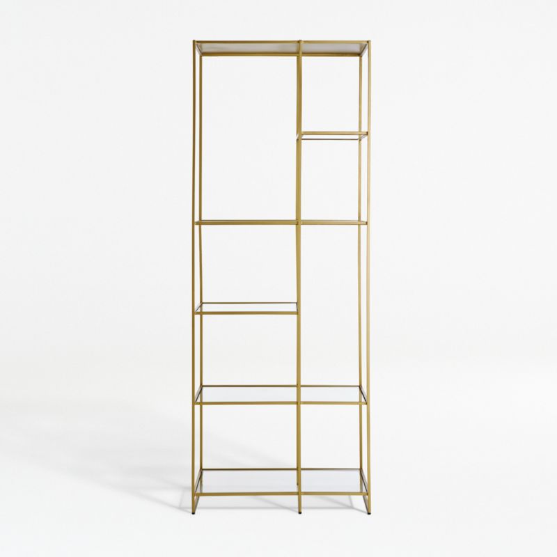 Estelle Brass And Glass Bookcase