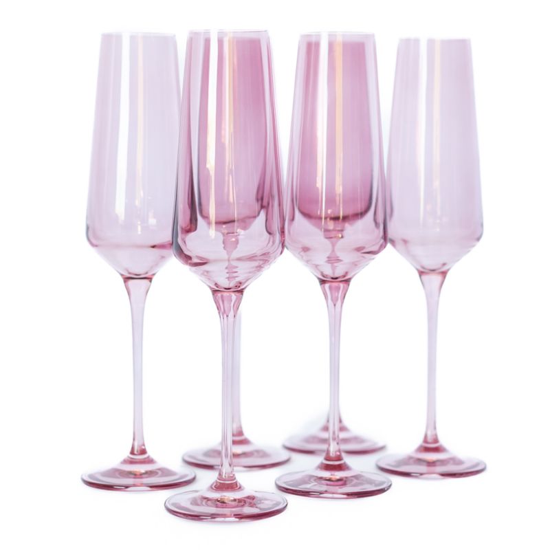 Estelle Rose Colored Champagne Flutes, Set of 6 - image 1 of 2