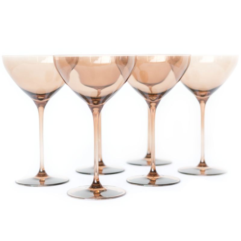 Estelle Mocha Colored Martini Glasses, Set of 6 - image 1 of 2