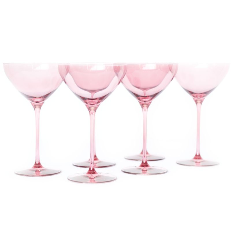 Estelle Rose Colored Martini Glasses, Set of 6 - image 1 of 2