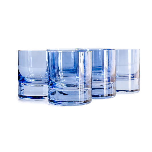 Estelle Cobalt Blue Colored Rocks Glasses, Set of 6