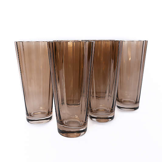 Estelle Mocha Colored Sunday High Balls, Set of 6