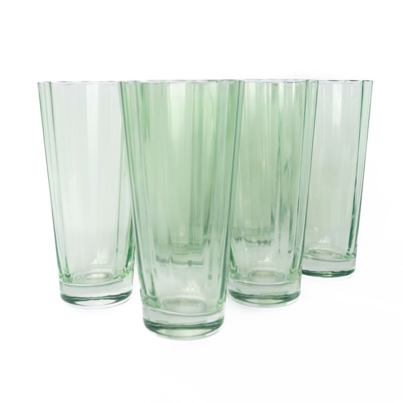 Estelle Mint Green Colored Sunday High Balls, Set of 6 - image 1 of 2