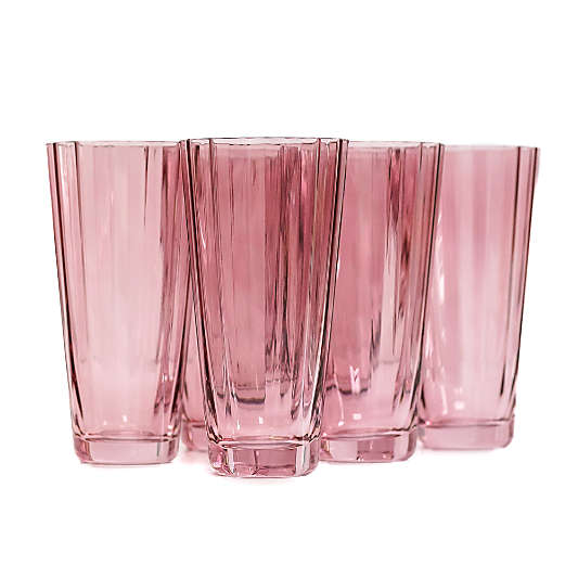 Estelle Rose Colored Sunday High Balls, Set of 6
