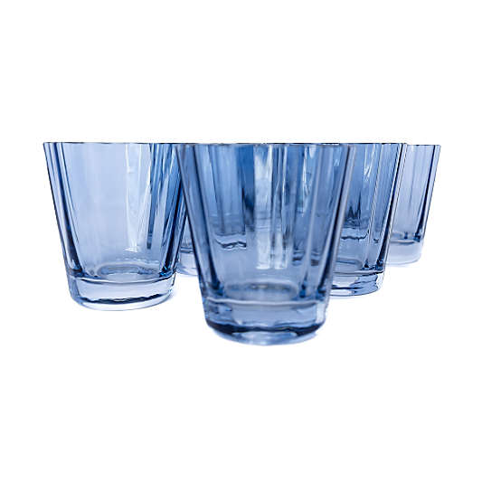 Estelle Cobalt Blue Colored Sunday Low Balls, Set of 6