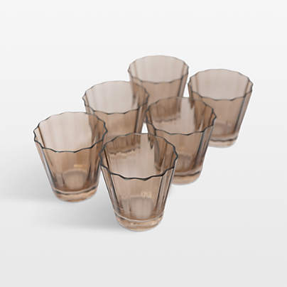 Estelle Mocha Colored Sunday Low Balls, Set of 6