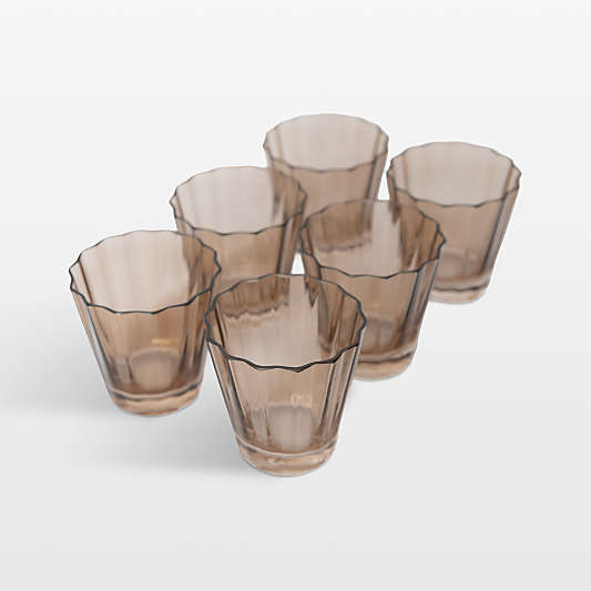 Estelle Mocha Colored Sunday Low Balls, Set of 6