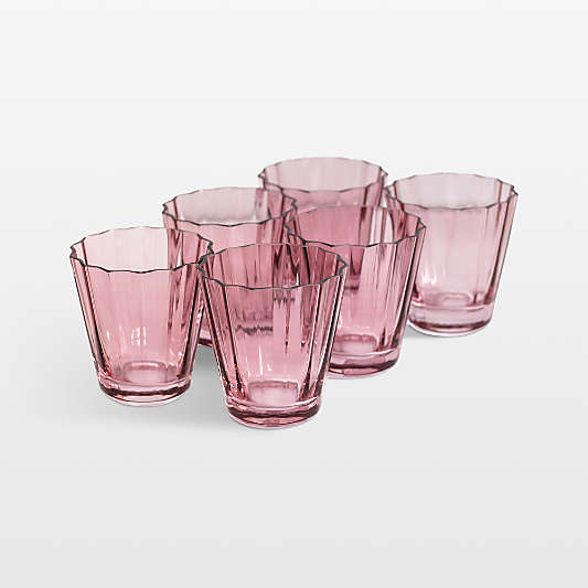 Estelle Rose Colored Sunday Low Balls, Set of 6