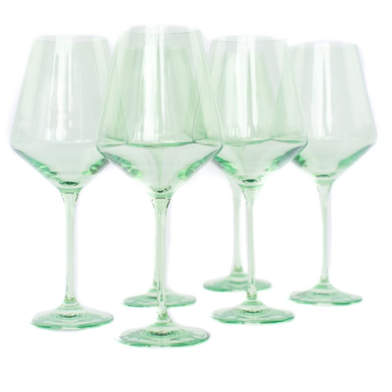 Estelle Mint Green Colored Wine Stemware, Set of 6 - image 1 of 2