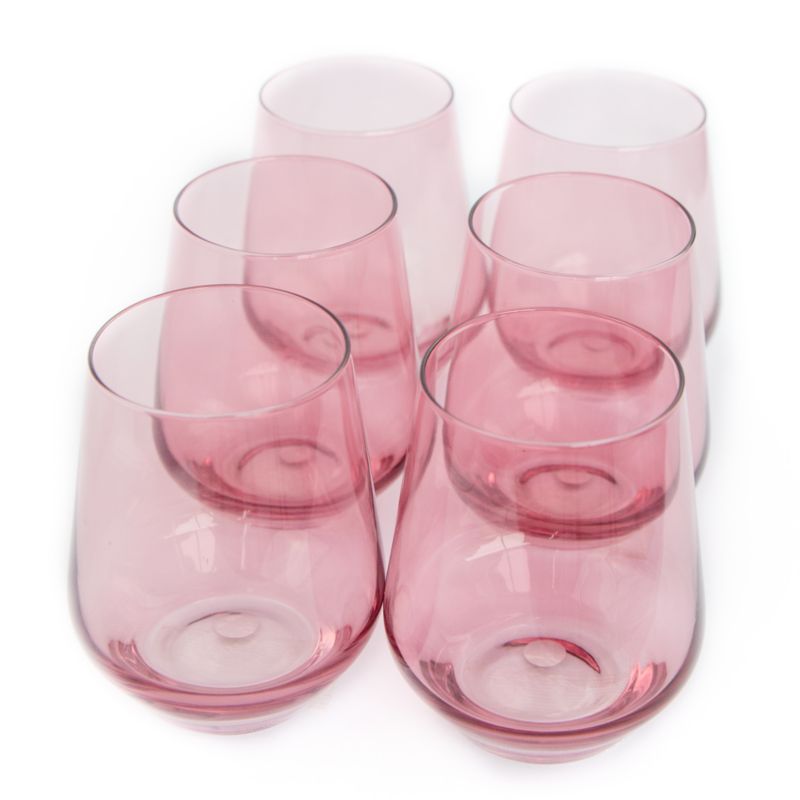 Estelle Rose Colored Wine Stemless, Set of 6 - image 1 of 2