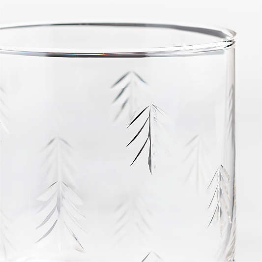 Etched Tree 11-oz. Double Old Fashioned Glass