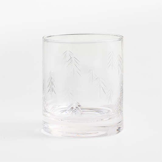 Etched Tree 11-oz. Double Old Fashioned Glass