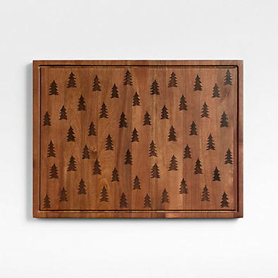 View Etched Tree Reversible 20"x15" Acacia Cutting Board details