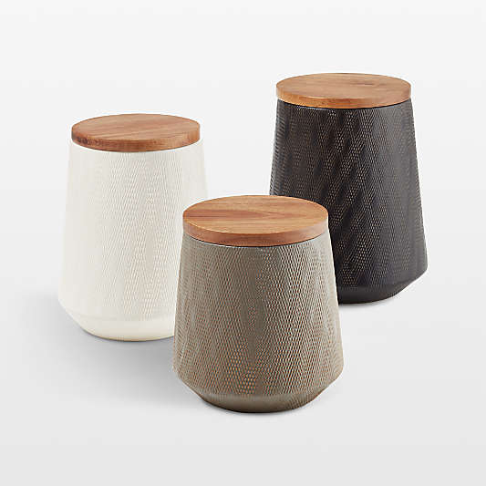 Ethan Large Black Ceramic Canister