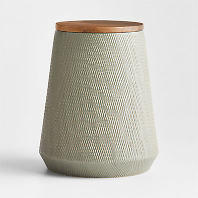 View Ethan 5 Lb Extra-Large Ceramic Canister with Wood Lid details