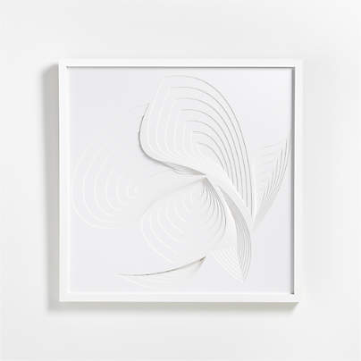"Ethereal" Framed Paper Wall Art 30"x30" by Jean Kenna